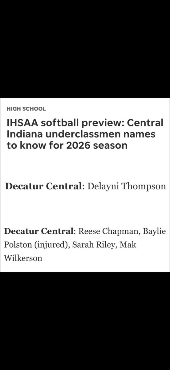DCHS Softball tweet media
