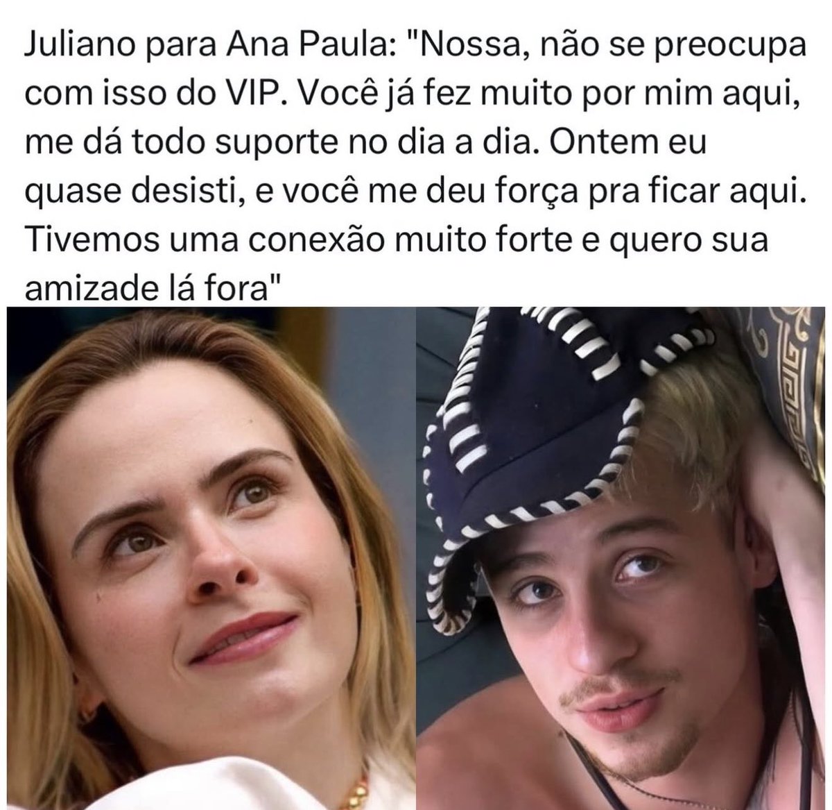 A diferença do Juliano para insuportável da FalSamira é um verdadeiro abismo. #BBB26