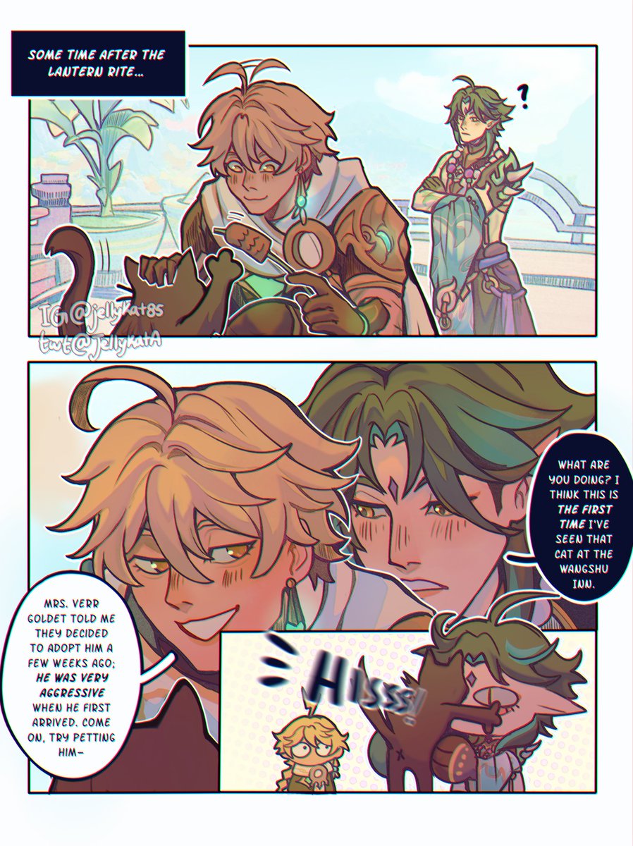 JellykatA's tweet photo. My 2026 Xiaother cuota that I hadn't finished because of work, lol. Xiao is like a stray cat that finally loves you
(1/2)
#原神 #xiaother 
#GenshinImpact https://t.co/JhTzJ7Oixj
