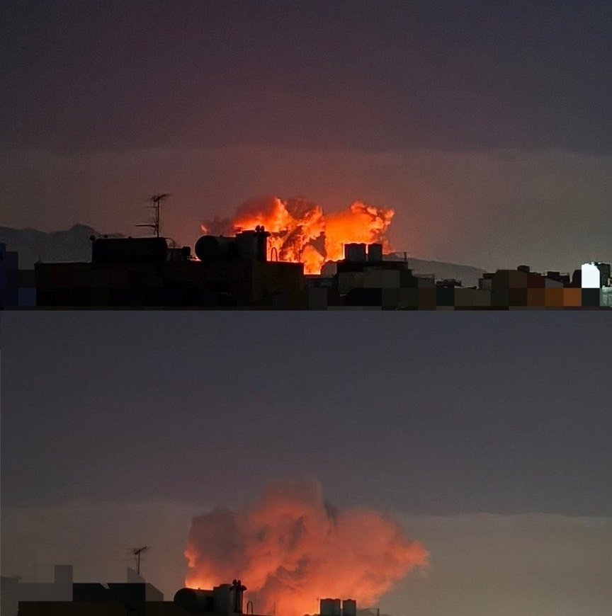 A_M_R_M1's tweet image. 🚨Breaking: Violent explosions and a massive fireball erupt in Isfahan, Iran, following airstrikes.