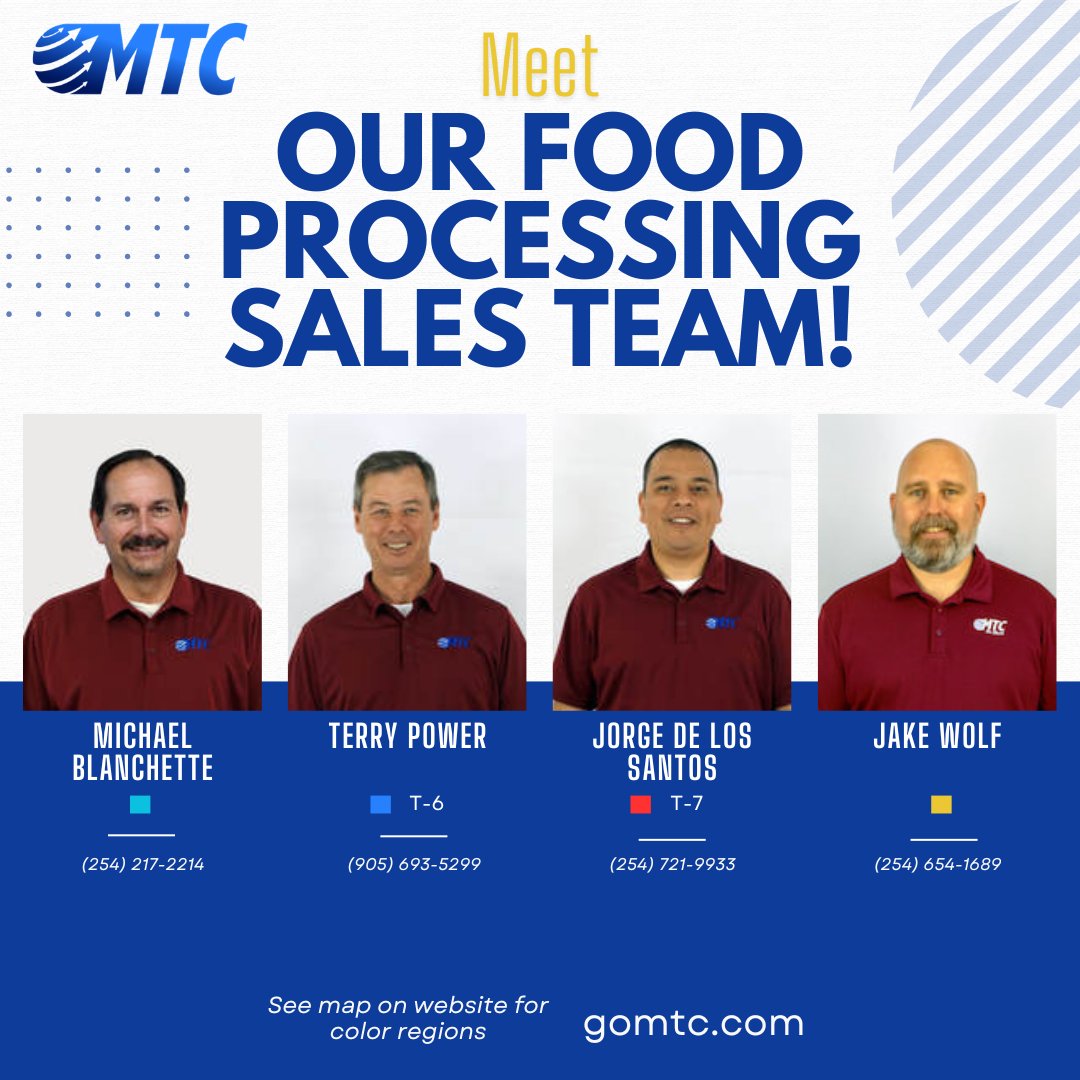 mtcdomore's tweet image. When processors need equipment that can handle heavy product loads, tough environments, and nonstop production schedules, this is the team they call first.

Our Food Processing Equipment Sales Team! 

#FoodProcessingSales #SalesTeam #GoMTC #MTCDoMore #FoodProduction