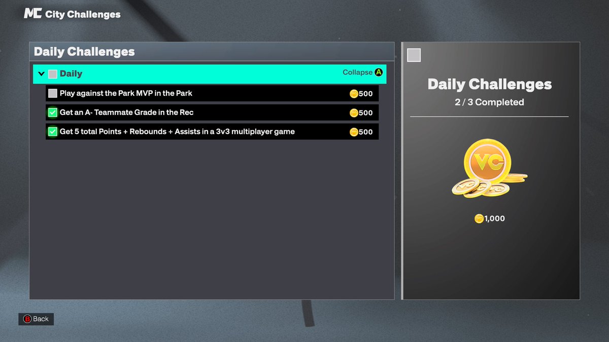 kdawgctc's tweet photo. @NBA2K this is the second time I’ve played the park mvp to complete my daily challenge and didn’t get the credit something has to be done about this https://t.co/1mJvLpHvEs