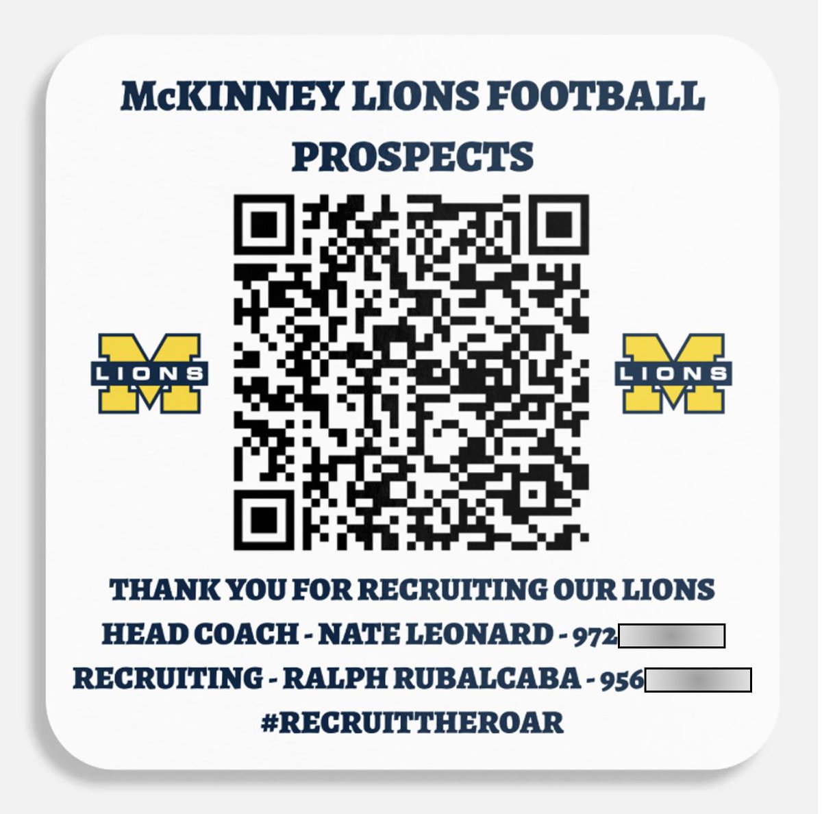 CoachLeonardTX's tweet image. College coaches, when you visit @McKinneyFBall this spring, we will make sure you have all the information you need on our prospects however you want it. Links, hard copies, or our new prospect cards…we’ll make sure you have access to the info you need.

#COE
#GRIT
#GoldStandard