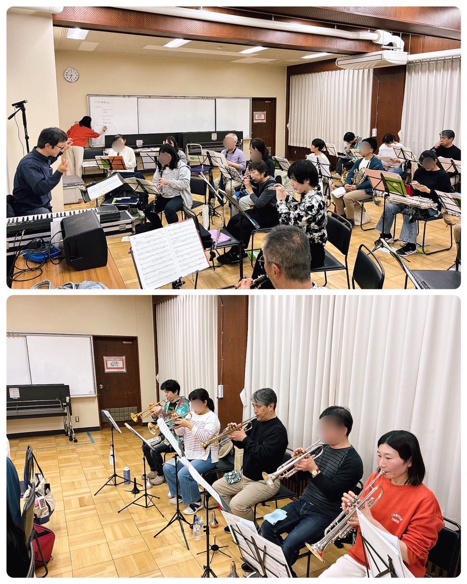 TamaWind's tweet photo. こんにちは。バスパートです。

7月の演奏会に向けて、3月最後の練習を行いました。

先生の指導の元、一つひとつの音に丁寧に向き合いながら、合奏に取り組んでいます。

本番まであと3ヶ月強。
少しで会場の皆さんの心に残る演奏ができるよう頑張ります！
#吹奏楽 https://t.co/xi9y6qw4gA