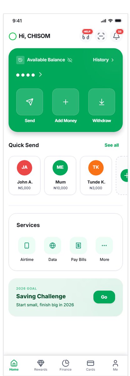 Techiepatrah's tweet image. If everything is important, nothing is.

Day 3 of my UX Audit Series — OPay redesign 

Nothing was removed—just reorganized Other features to reduce noise.
 Better prioritization &amp;gt; more features.

What would you have done differently? 👇

#ProductDesign #Fintech #BuildInPublic