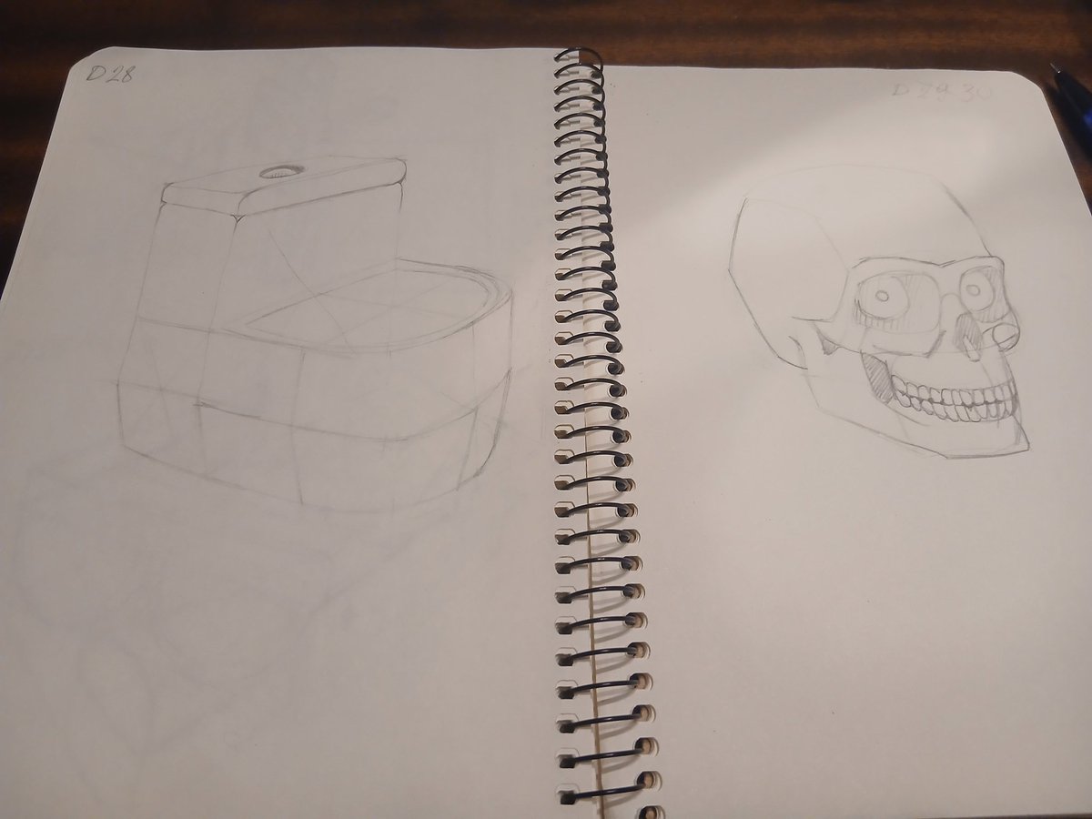ryutororoto's tweet photo. Закінчила челендж #learntodrawin30days, в якийсь із днів в мене вийшла плутанина з числами, бо записала два дні як один, але упустимо це
Череп, який вийшов у результаті, повністю відоьражає мій стан в кінці цього челенджу https://t.co/LDz2bwf1XD