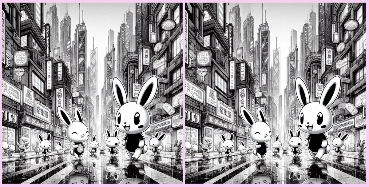 0Babilu0's tweet image. Find the 3 differences 🧐, #gmega   
And another beautiful day to come with @megaeth 🐰