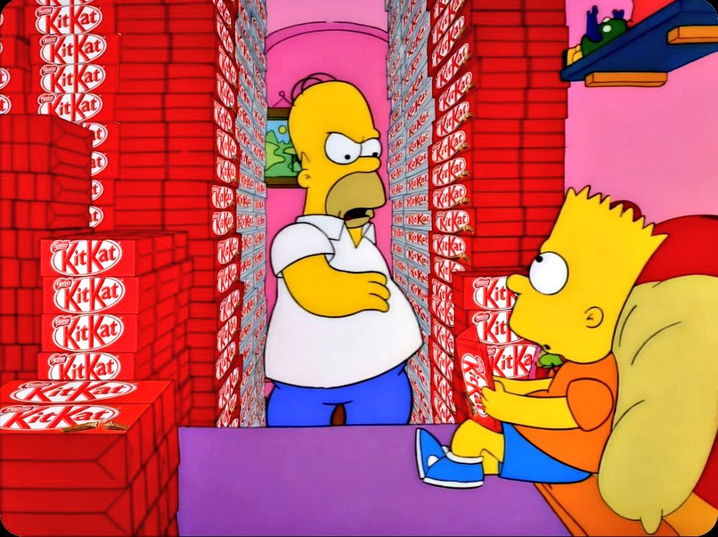 Would it be a crime to steal a truck full of bread to feed your starving family? And if your family didn't like bread and liked KitKats? Would that be a crime, Bart?"

#TheSimpsonsGoats #TheSimpsons #SimpsonsForever