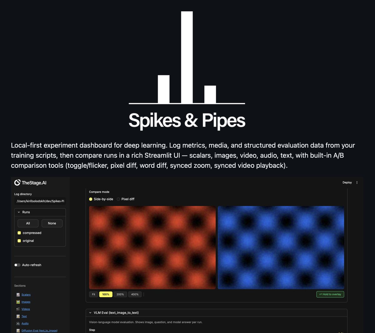 Open-source experiments dashboard for AI researchers. Cool comparison overlays across modalities. What add next? S3 integration, authentication, model registry?

github.com/TheStageAI/Spi…