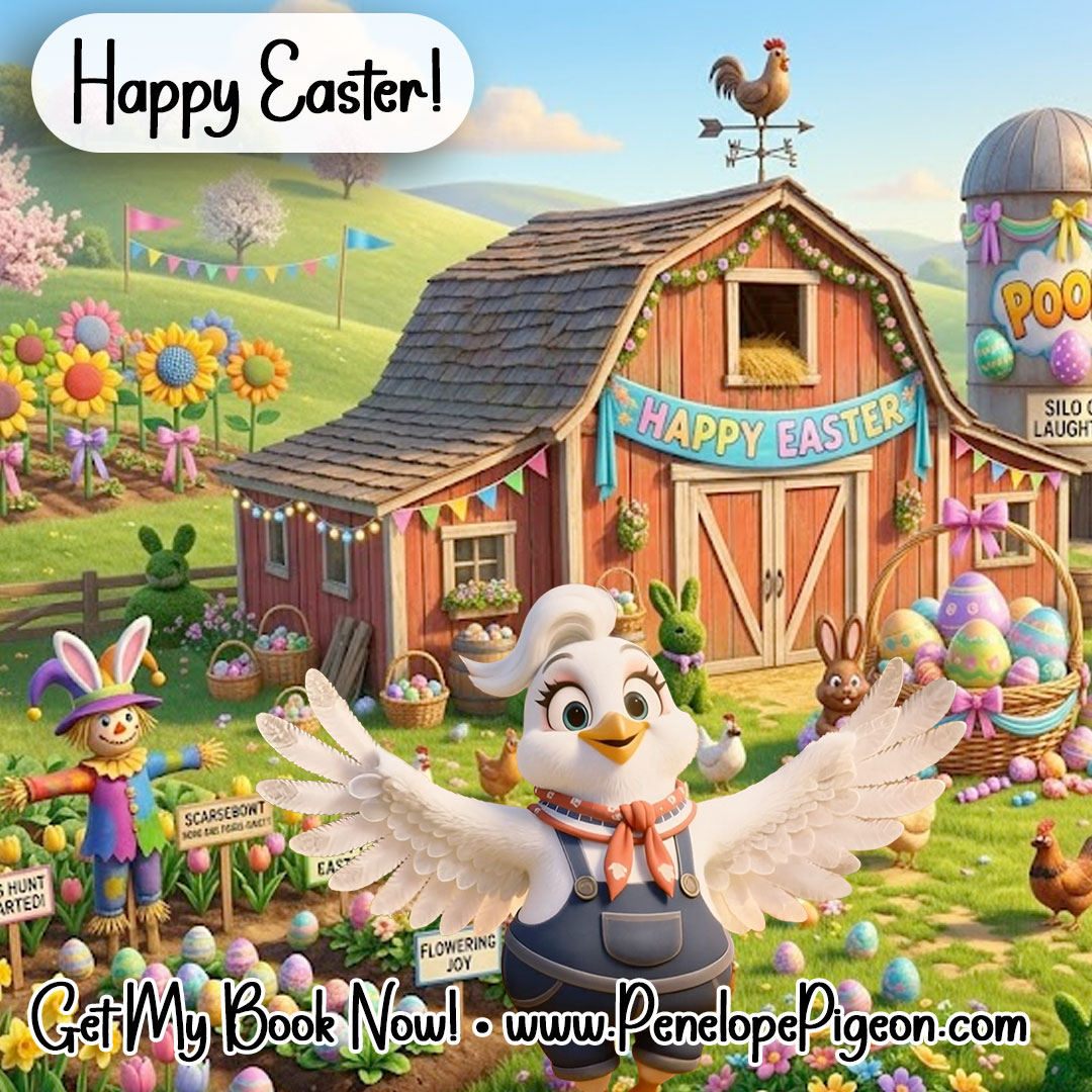 Happy Easter, everyone!

Get my book on Amazon: amazon.com/dp/B0GBZYN2FS/
Visit my website penelopepigeon.com

#easter #Penelope #peapoppingpigeon #childrensbook #childrensauthor #booksforchildren