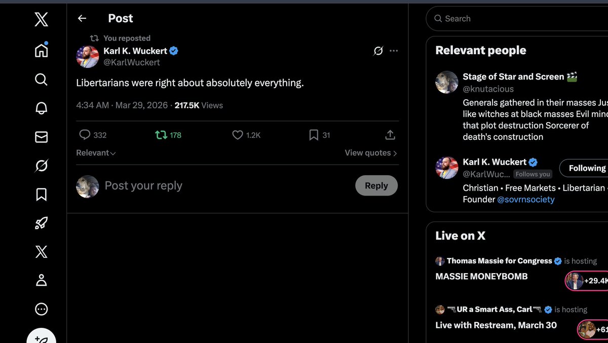 knutacious's tweet image. Is X suppressing Libertarians still? 
@KarlWuckert #TwitterFiles  

Can you spot the difference?