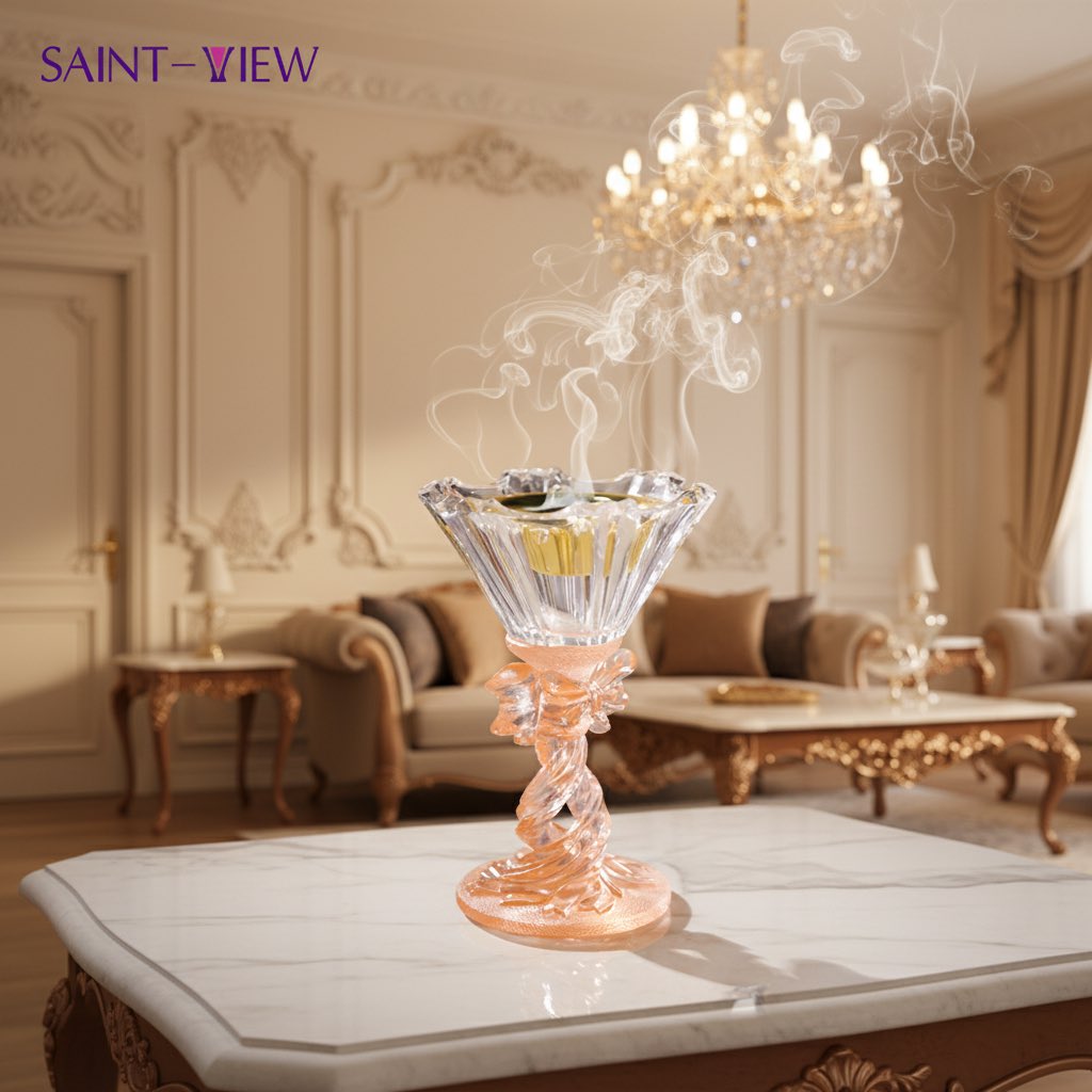 saint_view's tweet photo. Romantic Ribbon design is beautifully understated — clean lines, a soft silhouette, and just the right amount of charm without being overbearing. 🎀
Light incense, set the mood, and let the calm settle in. 🕯️
#SAINTVIEW #incenseburner #romanticdecor  #crystalglass #crystalmubkhar https://t.co/CJys1vKiia