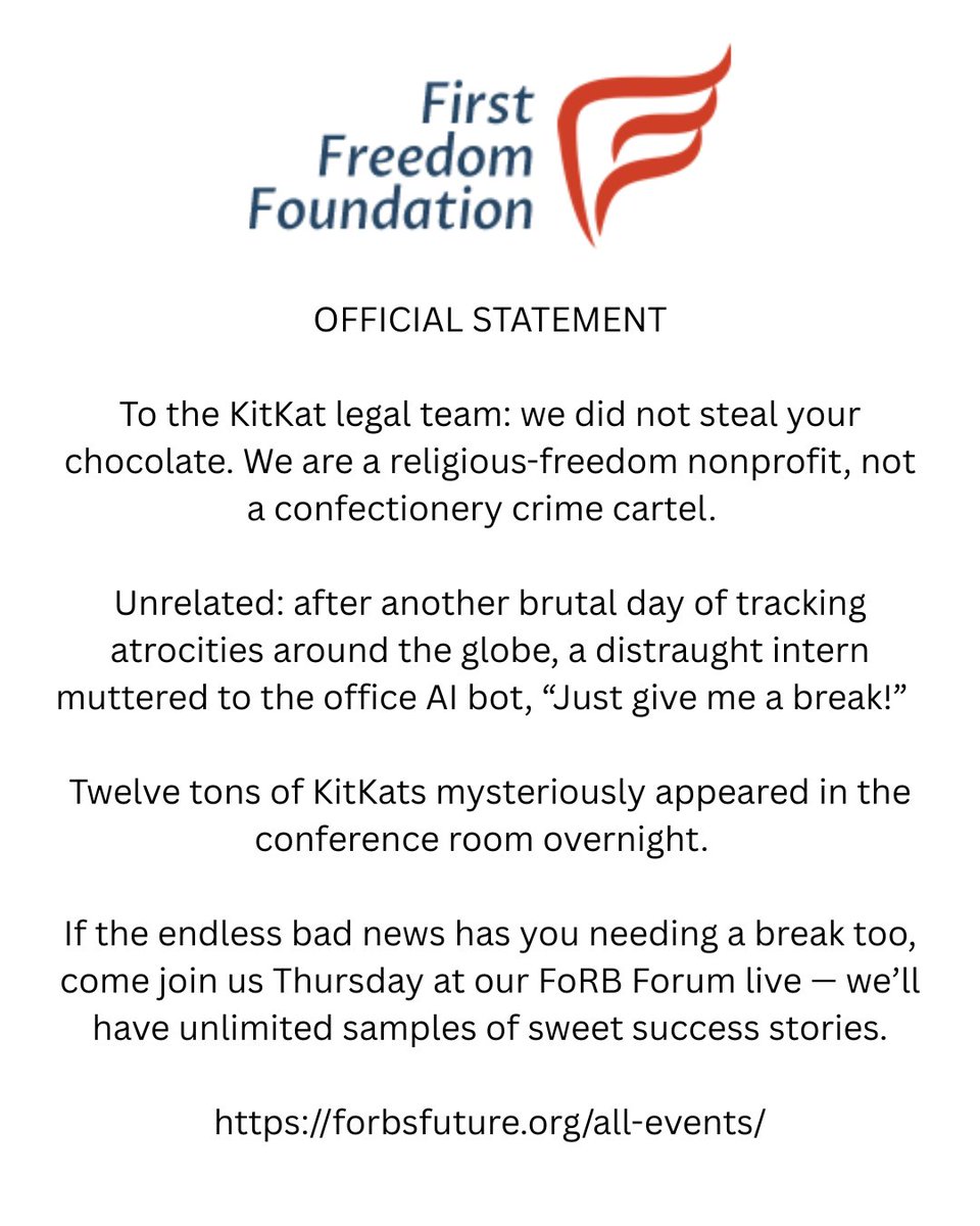 First Freedom Foundation tweet media