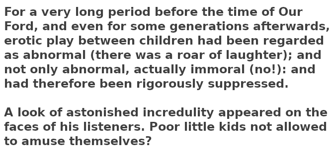 CherrySin13's tweet photo. @_masterplanner_ @deathbian I suspect another layer to the reddit post joke here is the choice of Brave New World

a cautionary "utopia" of uninhibited pleasure

a kid presenting a P-DIddy worship soma sex party is more in-line with the book than the teacher understands https://t.co/fzHaZELhRi