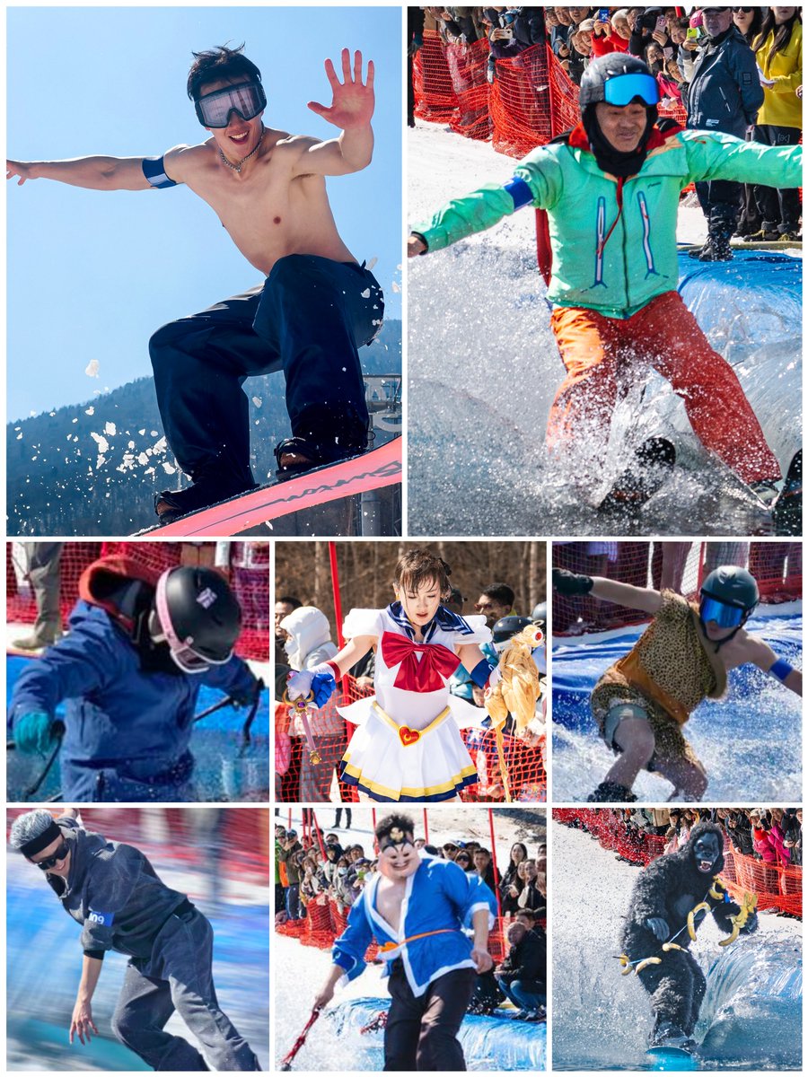 Skiing meets cosplay for double the thrill! While spring blooms in southern China, skiers in Jilin are still hitting the slopes for the Spring Skiing Festival.

Dressed in creative outfits, they bring the speed and excitement of winter sports to life.
