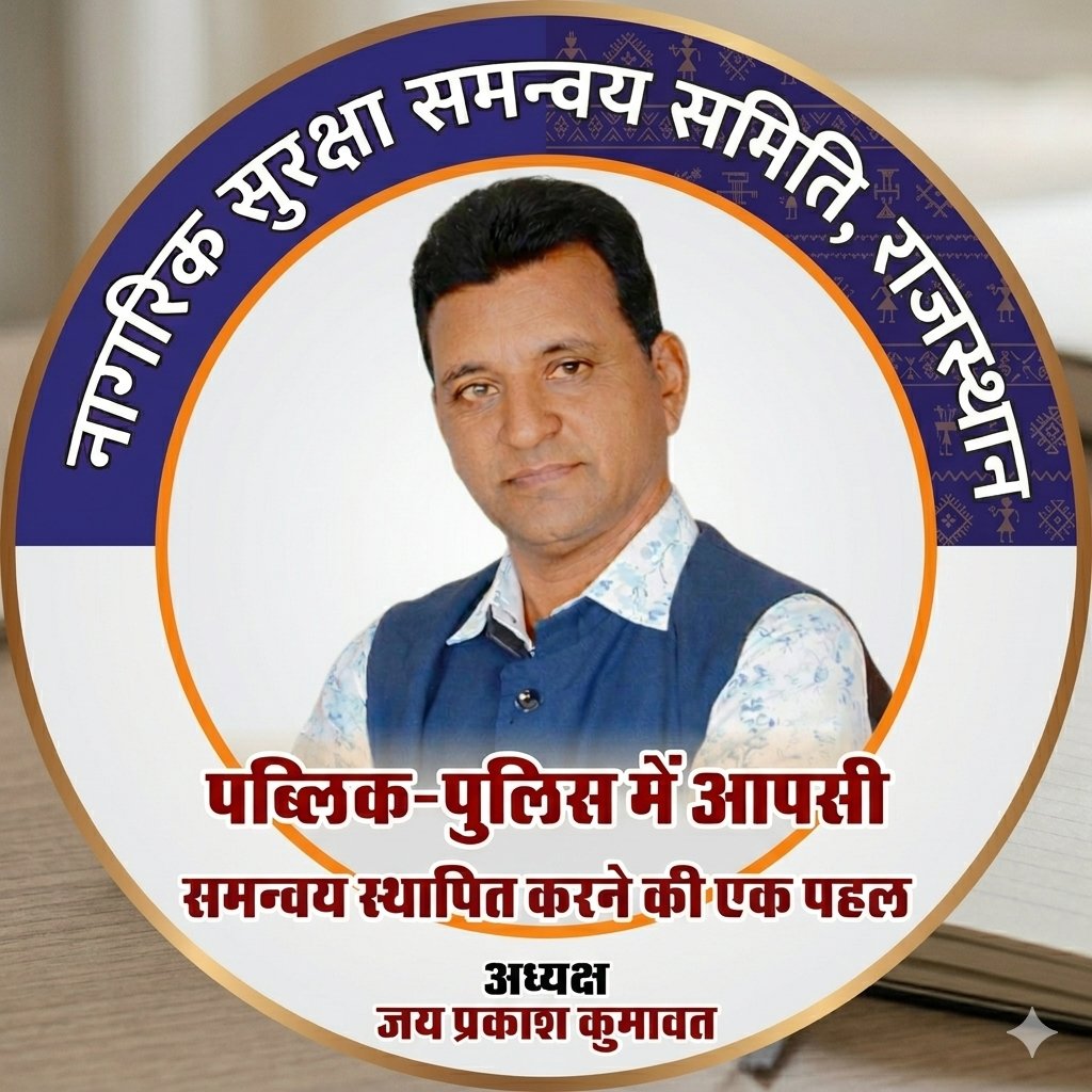 जय प्रकाश कुमावत ,नागरिक सुरक्षा समन्वय समिति tweet media