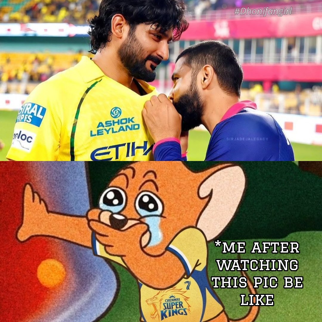 2000_prasanna's tweet image. It's always hard to see our players in another team ! 
#jadeja #ipl2026 #cskvsrr