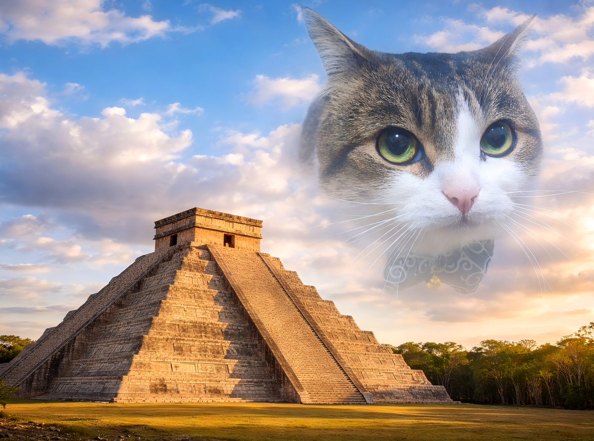 Cuando extrañas tanto a tu gato… que empieza a aparecer en el cielo☁️😹