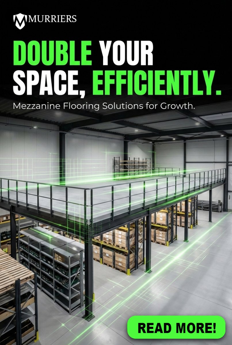 _Murriers's tweet image. DOUBLE YOUR FLOOR SPACE. SIMPLE. 💪
Murriers precision-engineered mezzanine solutions are designed for YOUR growth. Retail, Industrial, Warehousing - we build for all. Get a quote today! Link in bio. 🌐 murriers.co.za
#VerticalGrowth #Murriers #SteelExperts #Warehouse
