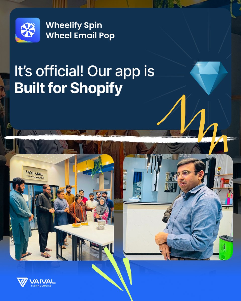 vaivaltechpk's tweet photo. Big wins aren’t accidental, they’re built by exceptional teams.

Proud to share Wheelify has achieved “Built for Shopify” status, a mark of quality and performance.

Kudos to our product and engineering team for pushing boundaries and delivering excellence. https://t.co/x6Hdc3dbop