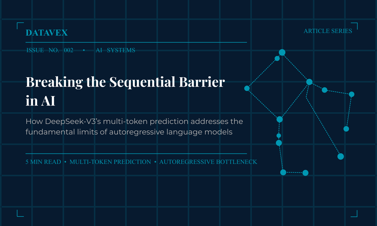 DatavexAI's tweet photo. Breaking Autoregressive Limits: Why Multi-Token Prediction Matters https://t.co/pDKdVAzaet https://t.co/JjzhjKpE17