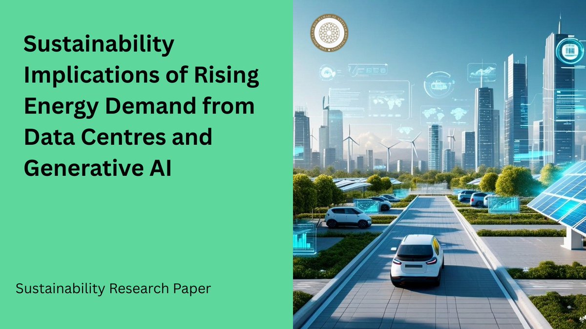 AlAttiyahFndn's tweet photo. 🗞️ Why is electricity demand from data centres rising so quickly? What sustainability risks do data centres create? Can renewable energy power AI data centres?

To read this Sustainability Research Paper, see the link in bio. https://t.co/PdiDOnyJAC