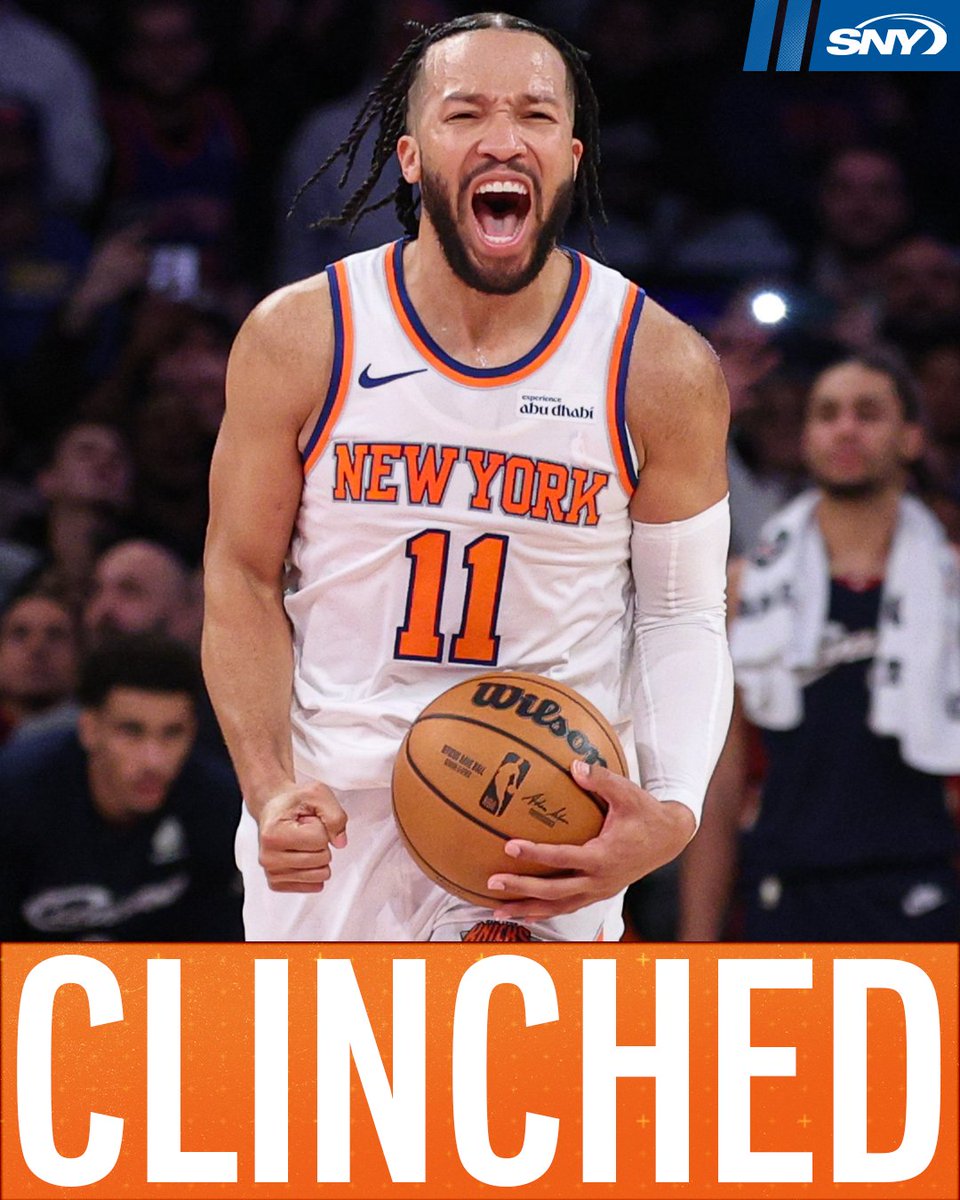 With the 76ers loss to the Heat today, the Knicks have officially clinched a top 6 Eastern Conference seed in the NBA Playoffs!