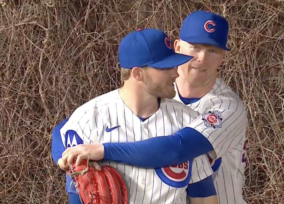 Brothers don't shake hands. Brothers gotta hug.