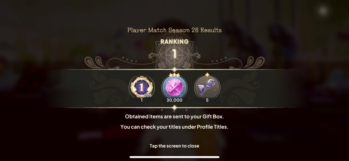 1st place in PVP bracket for (Season 26) #Madoka_Exedra I’m scared of next season because of Fuka, but for now we celebrate! ☕️🫖