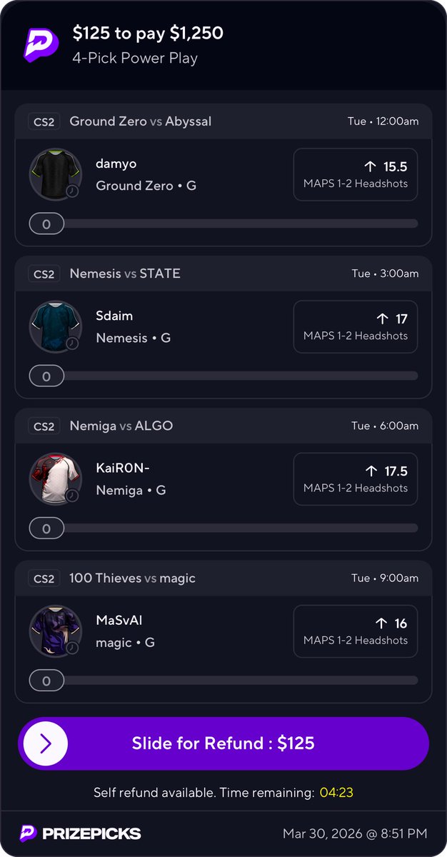 4 Man👨🏾‍🍳⚡️⏳. Copy my PrizePicks lineup using this link: 
prizepicks.onelink.me/gCQS/shareEntr…