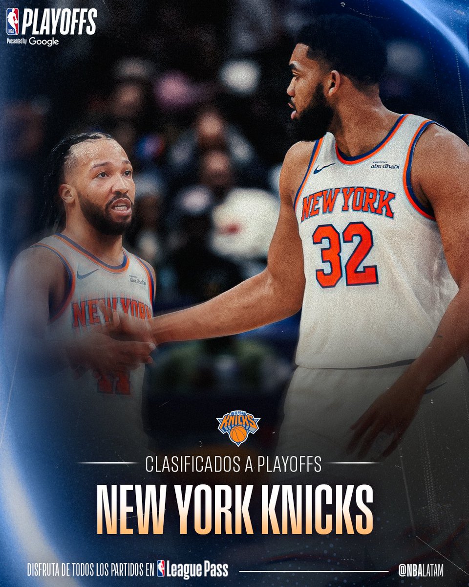 NBALatam's tweet image. ¡Los Knicks jugarán los #NBAPlayoffs 2026! 🧡💙

Ahí vienen los campeones de la NBA Cup.