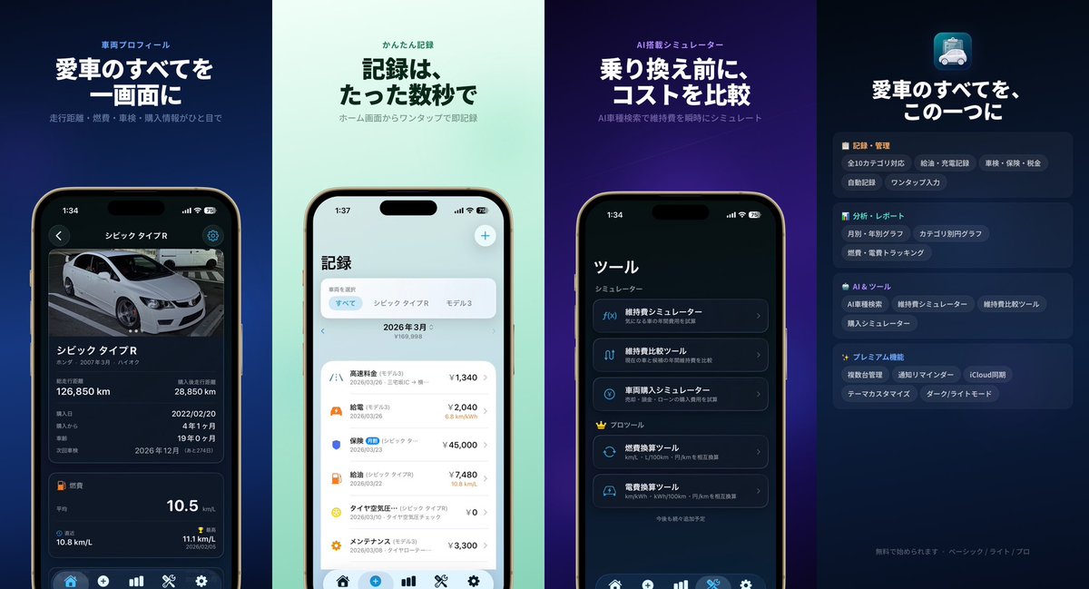 ノリログ-愛車の維持費管理【公式】 tweet media