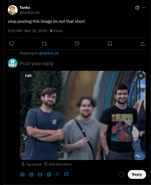 The BB Chat tweet media