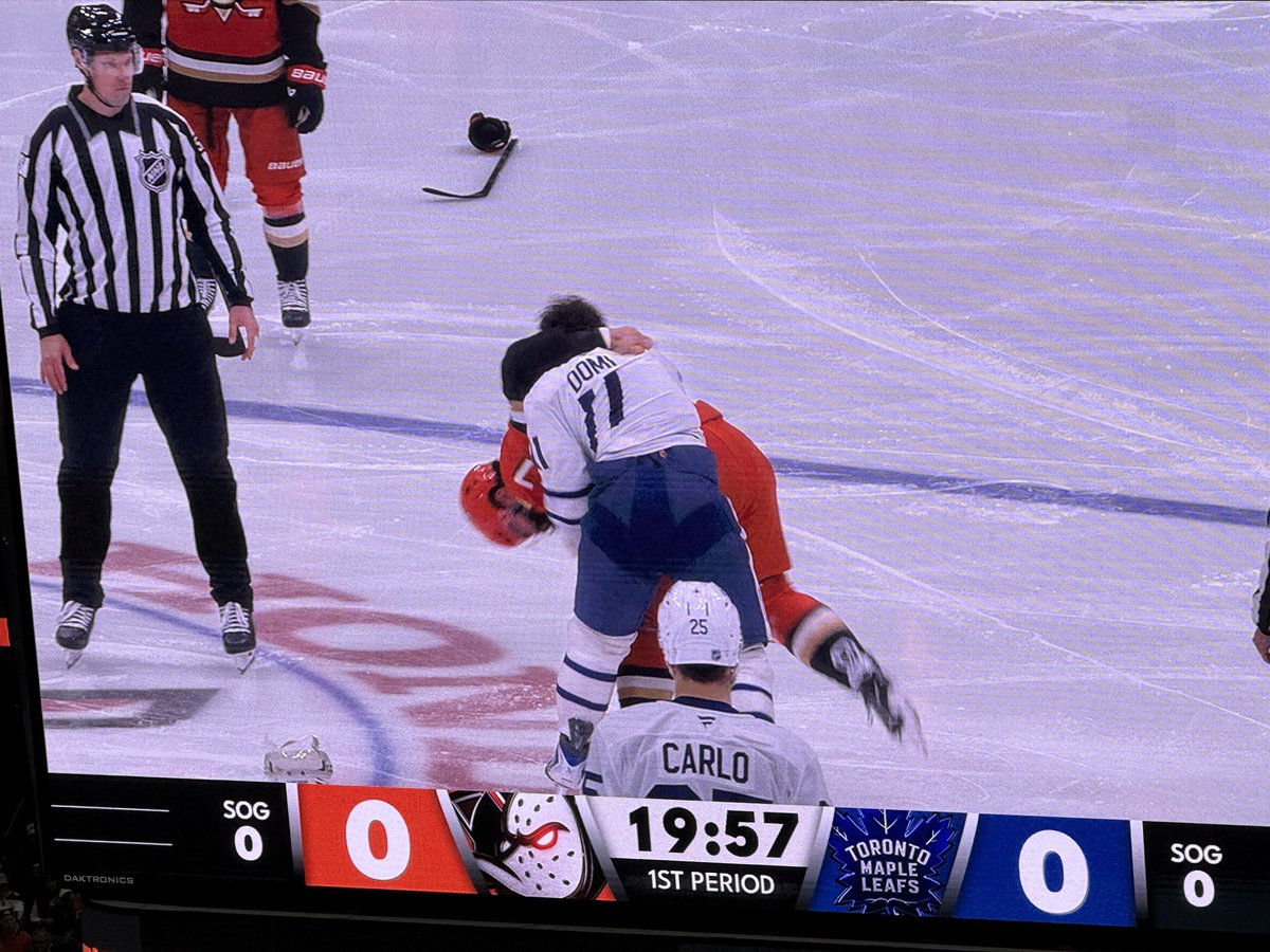 markhmasters's tweet image. Domi and Gudas go three seconds in