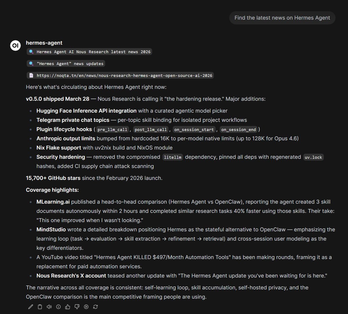 Hermes Agent 0.6.0 adds multi-agent profiles and OpenWebUI streaming