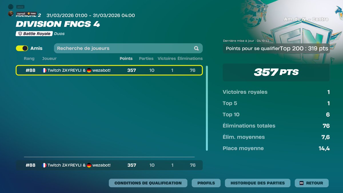 QUAL DIV 3 NAC 76 KILLS 🔥🔥🔥 w/ <a href="/WeZaFTN/">weza</a>