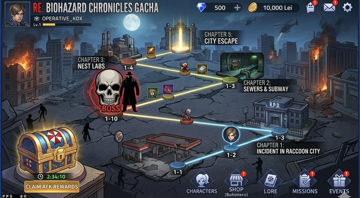 MemingoSenpai's tweet photo. No debo quedarme hasta tan tarde jugando Resident Evil y un  gacha en mi celular, que soñé que había un gacha de este tipo del juego, menuda locura, debo dejar el vicio de jugar XD
P.D: lo que soñé fue algo así como las imágenes xd
#ResidentEvil https://t.co/46VgSg6AxY