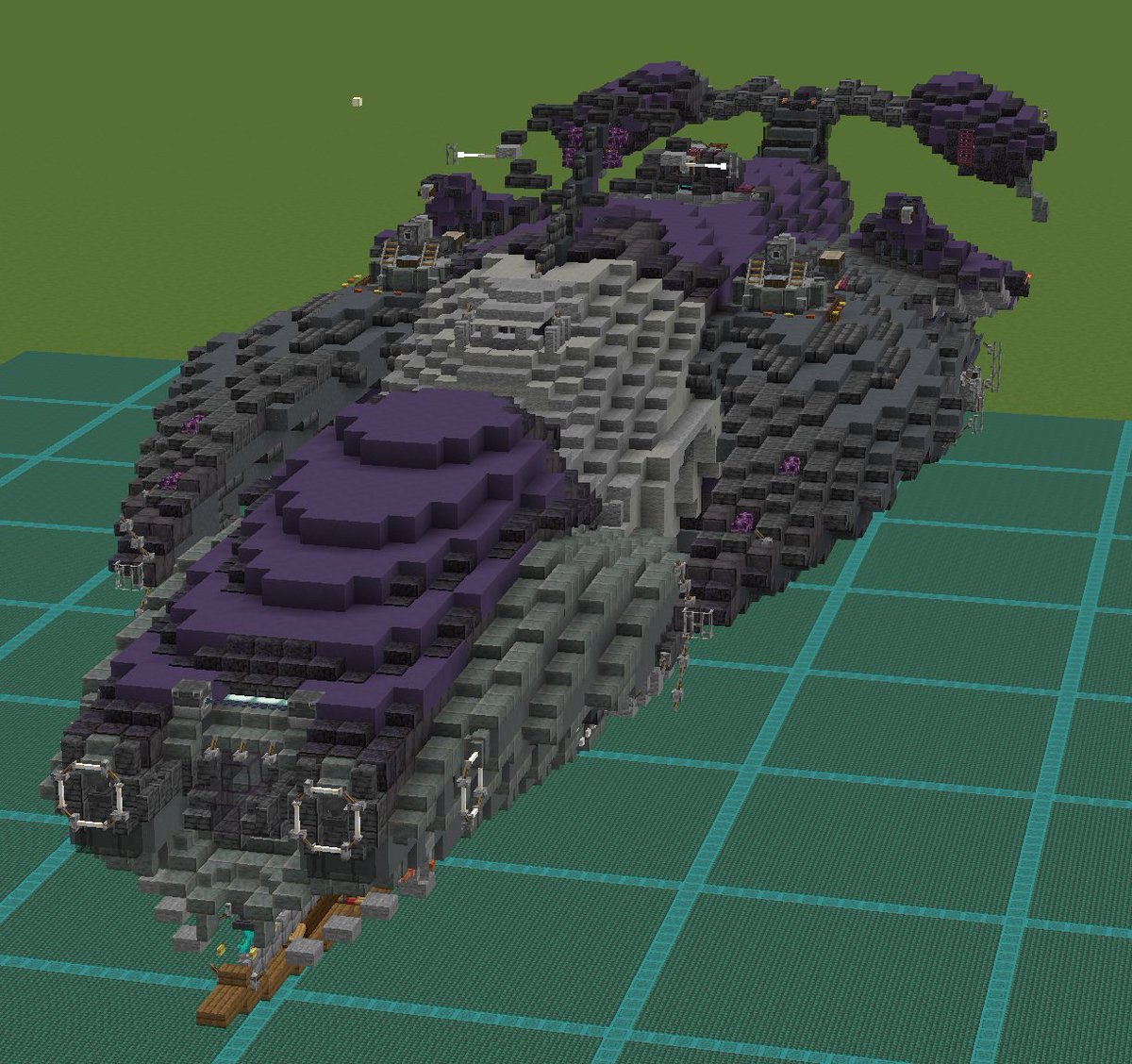 1QNdRwZGEMj27f4's tweet photo. Aspis-class Space Frigate
#minecraft建築コミュ #Minecraft軍事部 #Minecraftbuilds 
Designed for large fleets, excelling in reconnaissance, communication relay, artillery support, and active defense. https://t.co/r6X04xOpLR