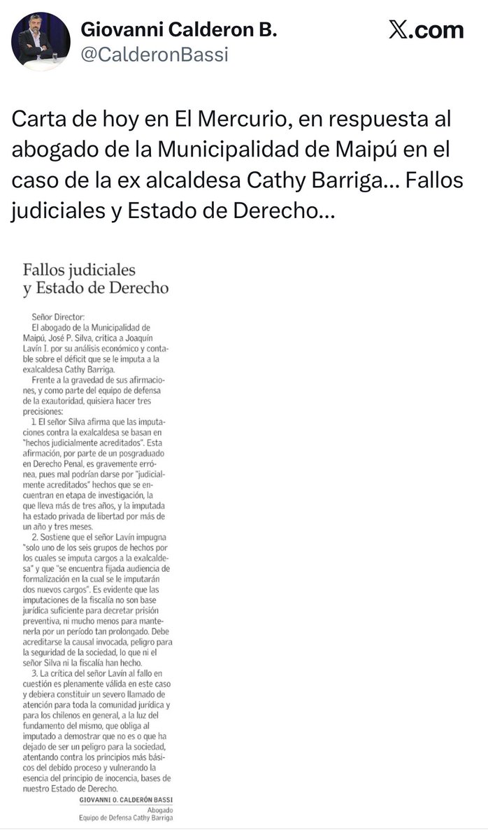 WilsonCadizFons's tweet photo. Pero en carta que compartías el año pasado firmabas como “Abogado, Equipo de defensa de Cathy Barriga” 🤡 https://t.co/mOnjrLmS24