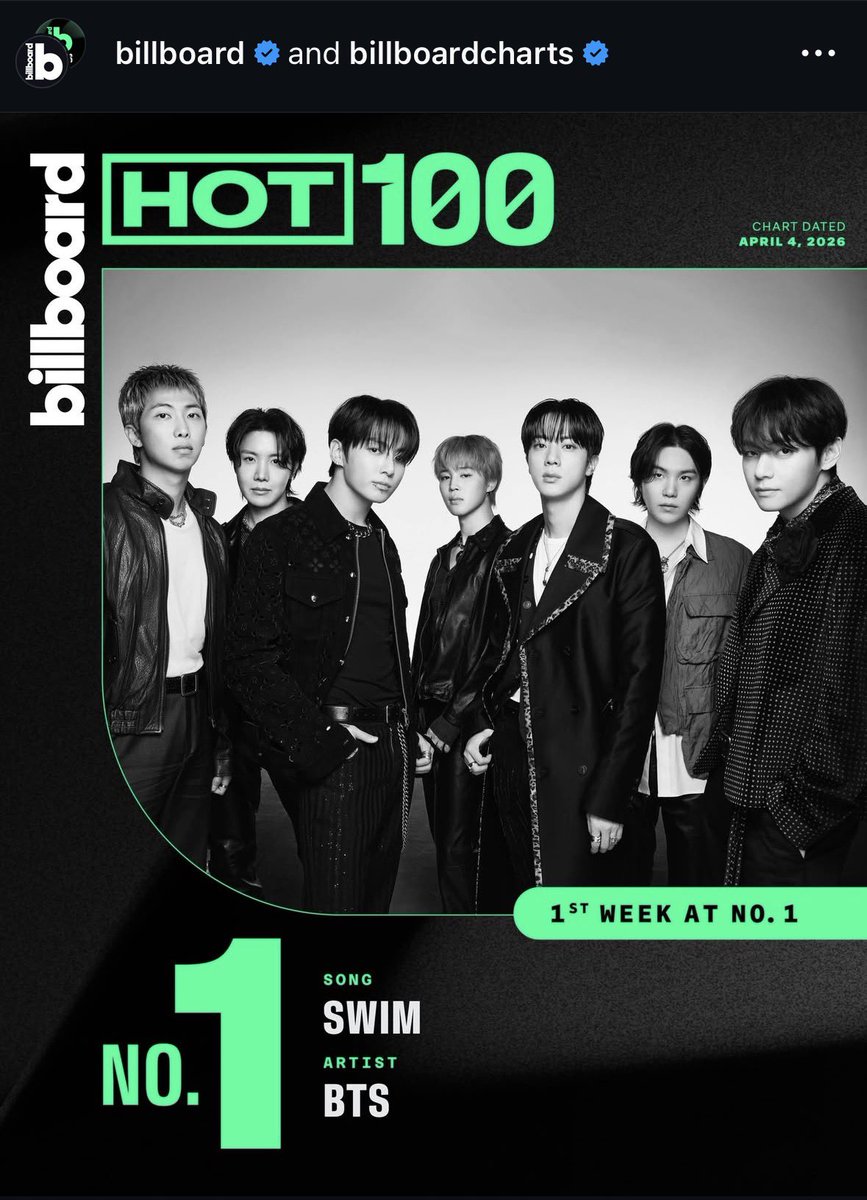 SadiaBTS7's tweet photo. That’s how it’s done. Shout out to OT7. 🥳🥳🥳👏👏👏👏
CONGRATULATIONS BTS
BTS HISTORY MAKERS
BTS BILLBOARD NO 1 
SWIM #1 HOT 100 
BTS BTS BTS 
#SWIM_No1BBHot100
#BTS_ARIRANG #BTS_SWIM
#BTS7thNo1onHot100 https://t.co/Wg7xhy3sqx