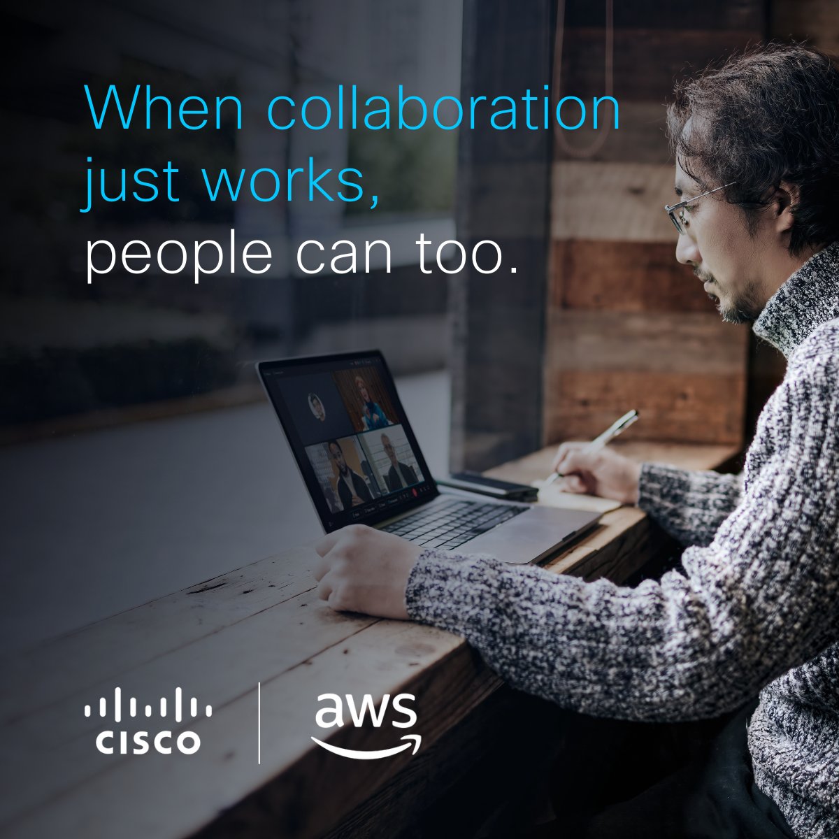 RothschildTyler's tweet photo. Cisco and Amazon Web Services use AI to make collaboration seamless, both for teams that depend on each other and customers who need answers fast.

Use AI to elevate every conversation. Learn more: https://t.co/TWI8rKmGDk https://t.co/5h9kn9flKk