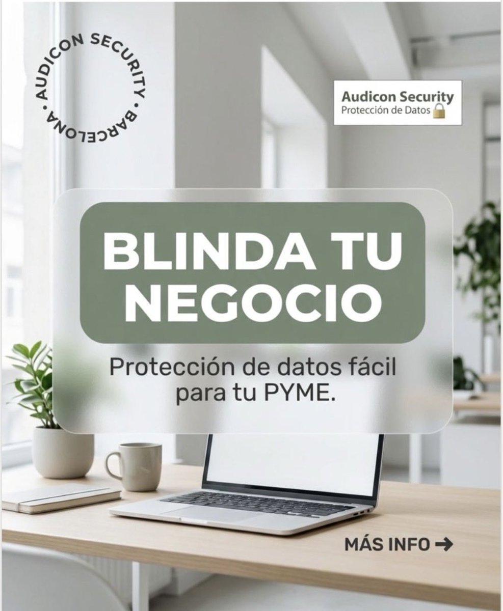 AudiconSecurity's tweet photo. ¿Proteger los datos de tus clientes es un quebradero de cabeza? ¡Deja de preocuparte! ✨

Proteger la información de tus clientes es clave. Pero, ¿sabías que implementar la protección de datos en tu PYME puede ser más sencillo de lo que imaginas? En Audicon Security, te ayudamos. https://t.co/hu4vWUmNXv