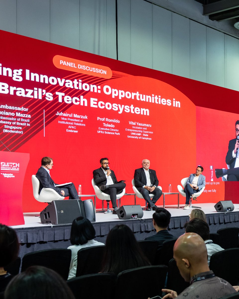 SwitchSingapore's tweet photo. In our latest conversation, the Embassy of Brazil in Singapore highlights how it supports Brazilian startups entering Singapore and Southeast Asia, and the challenges of navigating Singapore’s competitive market.

Read the full conversation:
https://t.co/2widWPMsXT

#SWITCH2025 https://t.co/JjZU2DPi7L