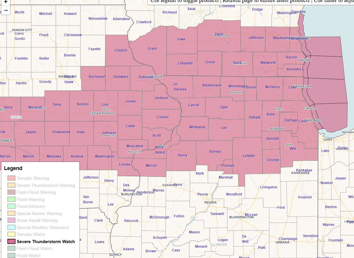 Heads up a Severe Thunderstorm Watch has been issued for most of ...