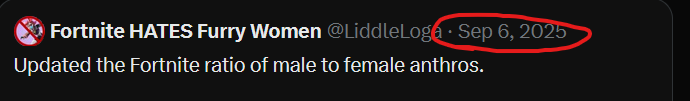 Fortnite HATES Furry Women tweet media