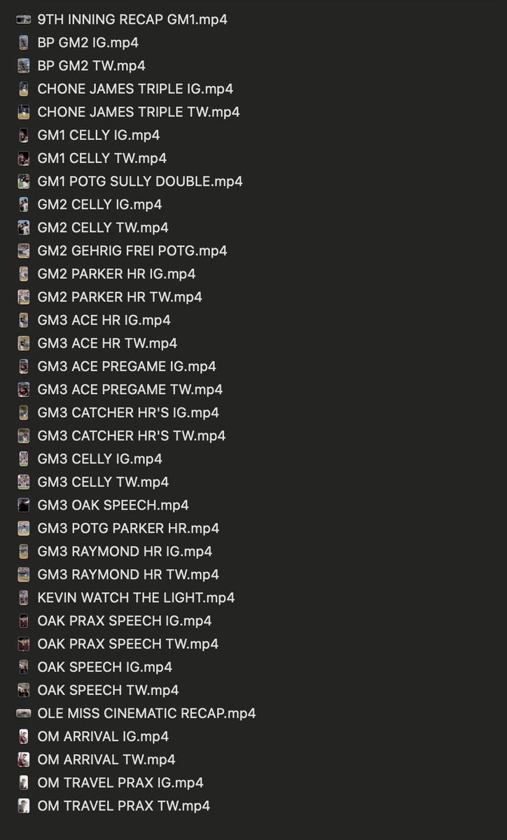 jonxaddy's tweet photo. It is always very satisfying looking back at the export folder after a weekend series, especially a sweep. There are two versions of every video, but I’m still proud of the amount of content put out as the only shooter on the road. #HailState https://t.co/T7qz2k420e