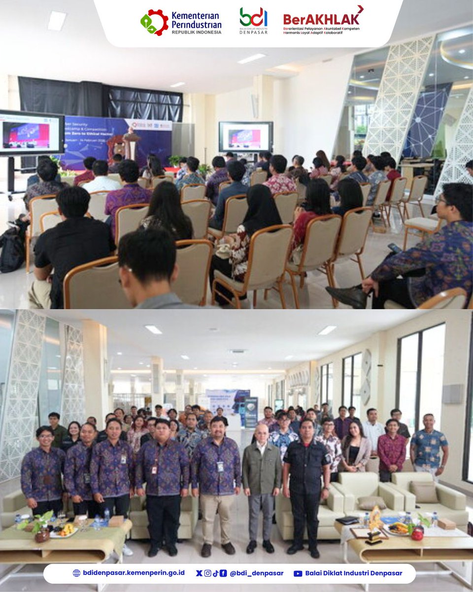 Bdi_Denpasar's tweet photo. “Cyber Security Bootcamp &amp; Competition: From Zero to Ethical Hacker”.  Kegiatan yang berlangsung pada Februari 2026 ini, didahului dengan penandatanganan Perjanjian Kerja Sama (PKS) antara Kepala BDI Denpasar Bapak Arga Mahendra dengan Presiden Direktur PT. TKMT Bapak Ivan Romano https://t.co/Jt0g4YxbCV