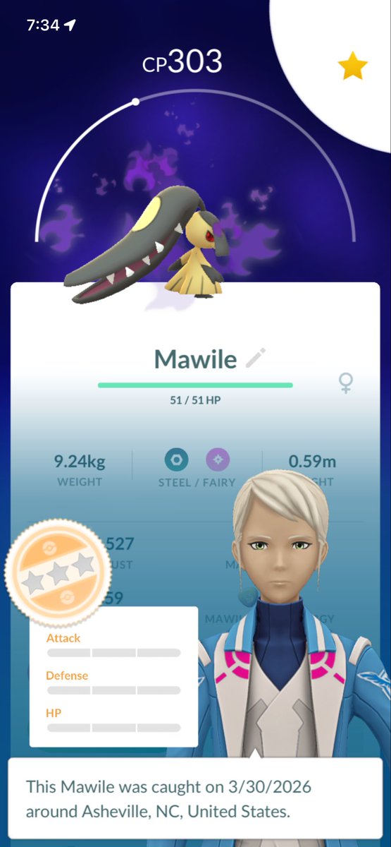 NotAdamDavis's tweet image. Nundo shadow Mawile. #PokemonGO #ShadowPokemon #TeamGoRocket