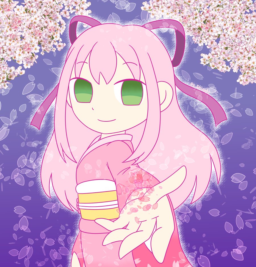 桜が満開になりました🌸

#オリジナルイラスト #オリキャラ #うちの子 #桜 #春