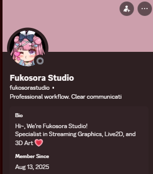 Fukosora Studio Vtuber artist tweet media